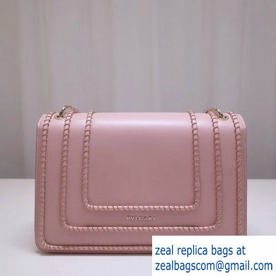 Bvlgari Serpenti Forever 28cm Woven Chain Shoulder Bag Pink 2019 - Click Image to Close