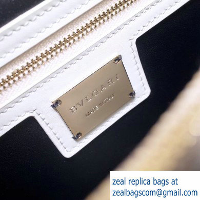 Bvlgari Serpenti Forever 28cm Woven Chain Shoulder Bag White 2019 - Click Image to Close