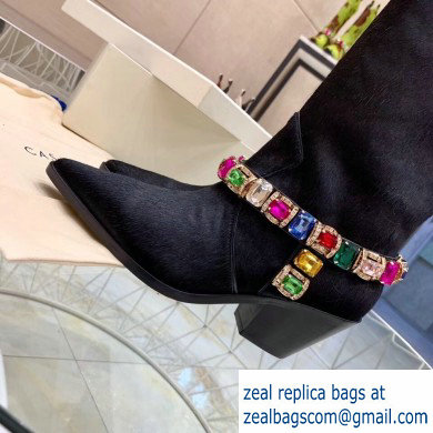 Casadei Heel 8cm Rodeo Crystals Cowboy Boots Black 2019 - Click Image to Close
