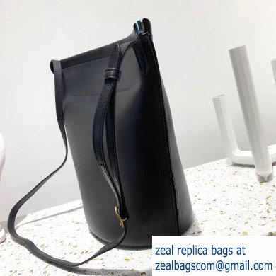 Celine Clasp Bucket Bag in Calfskin Black 2019 - Click Image to Close