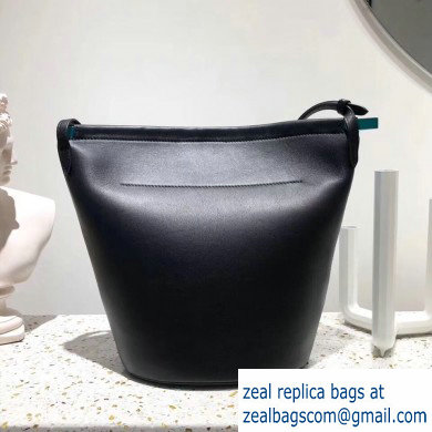 Celine Clasp Bucket Bag in Calfskin Black 2019