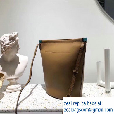 Celine Clasp Bucket Bag in Calfskin Brown 2019 - Click Image to Close