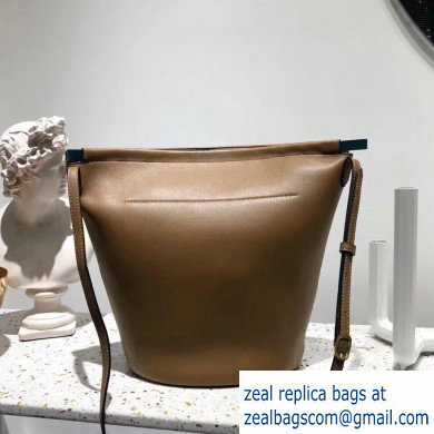 Celine Clasp Bucket Bag in Calfskin Brown 2019