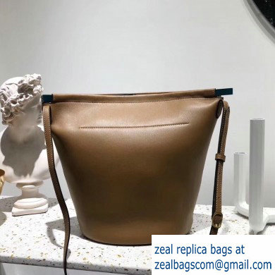 Celine Clasp Bucket Bag in Calfskin Brown 2019 - Click Image to Close