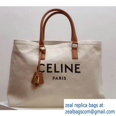 Celine Horizontal Cabas Canvas Large Tote Bag 2019