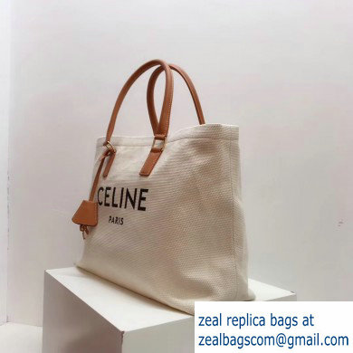 Celine Horizontal Cabas Canvas Large Tote Bag 2019 - Click Image to Close