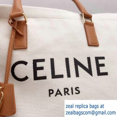 Celine Horizontal Cabas Canvas Large Tote Bag 2019