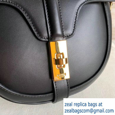 Celine Small Besace 16 Bag in Satinated Calfskin Black 2019