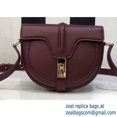 Celine Small Besace 16 Bag in Satinated Calfskin Burgundy 2019 - Click Image to Close