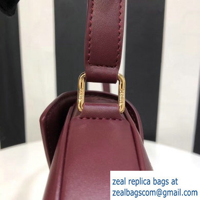 Celine Small Besace 16 Bag in Satinated Calfskin Burgundy 2019 - Click Image to Close