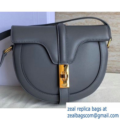 Celine Small Besace 16 Bag in Satinated Calfskin Gray 2019