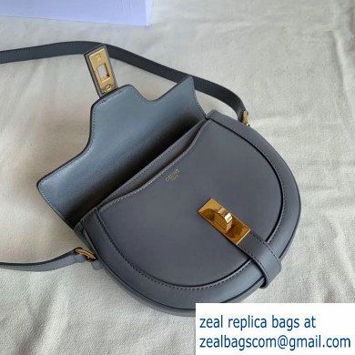 Celine Small Besace 16 Bag in Satinated Calfskin Gray 2019