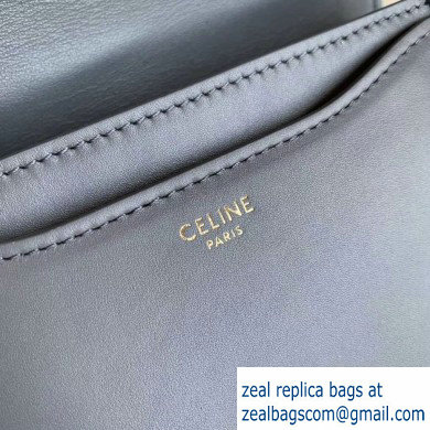 Celine Small Besace 16 Bag in Satinated Calfskin Gray 2019