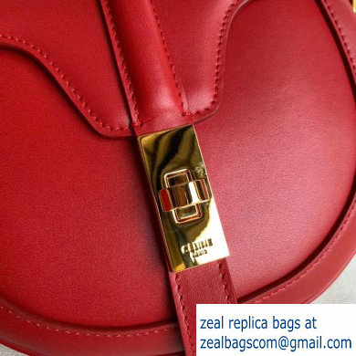 Celine Small Besace 16 Bag in Satinated Calfskin Red 2019