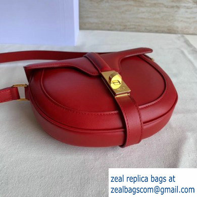 Celine Small Besace 16 Bag in Satinated Calfskin Red 2019