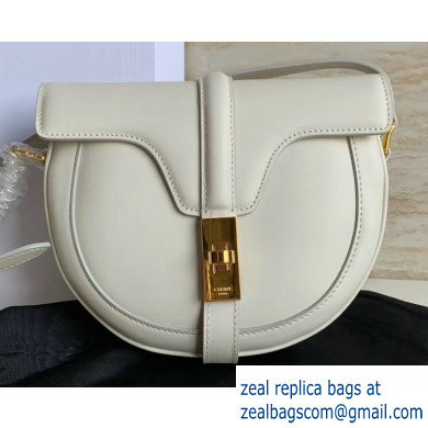 Celine Small Besace 16 Bag in Satinated Calfskin White 2019