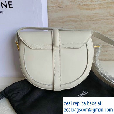 Celine Small Besace 16 Bag in Satinated Calfskin White 2019