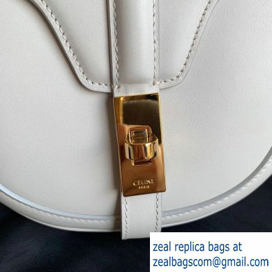 Celine Small Besace 16 Bag in Satinated Calfskin White 2019 - Click Image to Close