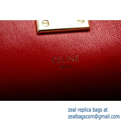 Celine Small C Bag with Pampille in Shiny Calfskin Red 2019