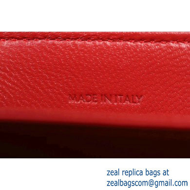 Celine Small C Bag with Pampille in Shiny Calfskin Red 2019