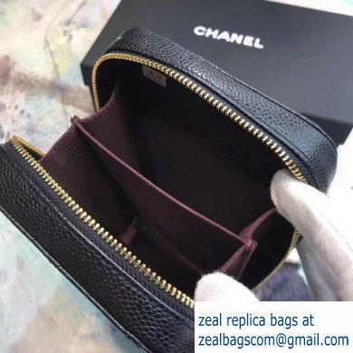 Chanel Clutch with Chain Phone Bag 70655 in Grained Calfskin Black/Gold