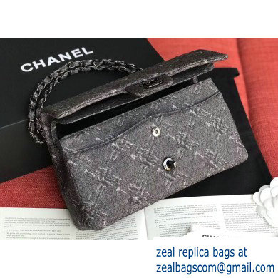 Chanel Denim Classic Flap Medium Bag Black 2019