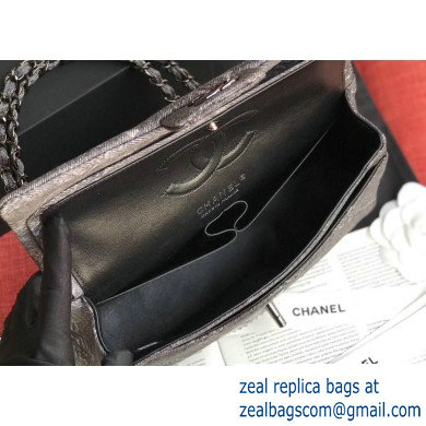 Chanel Denim Classic Flap Medium Bag Black 2019