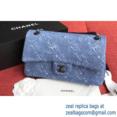 Chanel Denim Classic Flap Medium Bag Blue 2019 - Click Image to Close