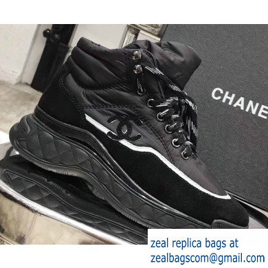 Chanel Fabric Sneakers G35205 Black 2019