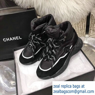 Chanel Fabric Sneakers G35205 Black 2019