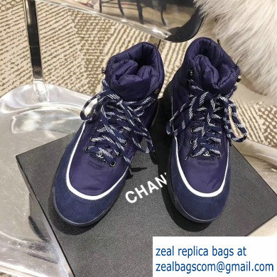 Chanel Fabric Sneakers G35205 Blue 2019