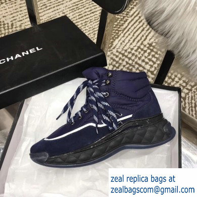 Chanel Fabric Sneakers G35205 Blue 2019