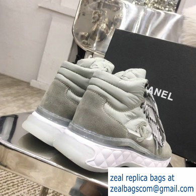 Chanel Fabric Sneakers G35205 Light Gray 2019