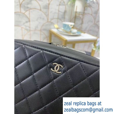 Chanel Medium Cosmetic Case Pouch Clutch Bag 31105 in Lambskin Black