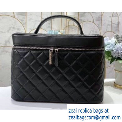 Chanel Medium Cosmetic Vanity Case Bag 31543 in Lambskin Black