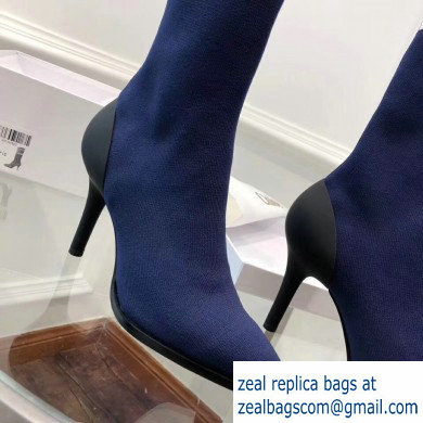 Chloe Tracy Stripe Logo Knit Sock Boots Blue 2019