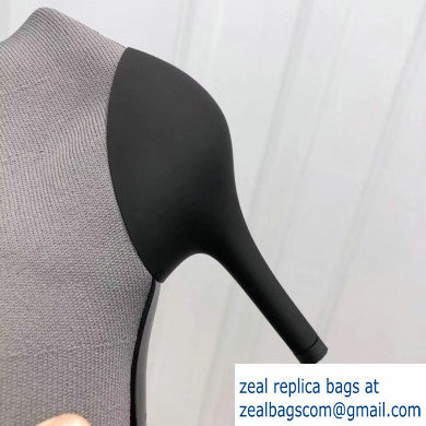 Chloe Tracy Stripe Logo Knit Sock Boots Gray 2019 - Click Image to Close