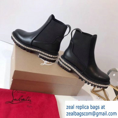 Christian Louboutin By the River Ankle Boots Black 2019 - Click Image to Close