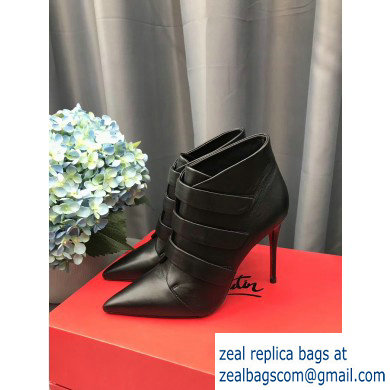 Christian Louboutin Heel Boots Black/Velcro Fastener 2019 - Click Image to Close