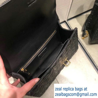 Dior 30 Montaigne Flap Bag In Crinkled Lambskin Black 2019 - Click Image to Close