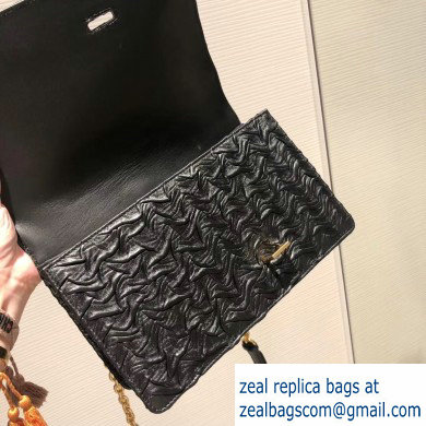 Dior 30 Montaigne Flap Bag In Crinkled Lambskin Black 2019 - Click Image to Close