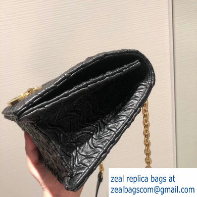 Dior 30 Montaigne Flap Bag In Crinkled Lambskin Black 2019 - Click Image to Close