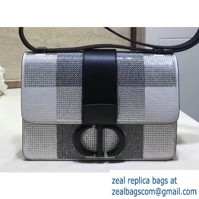 Dior 30 Montaigne Flap Bag with Sequins Check Black 2019 - Click Image to Close