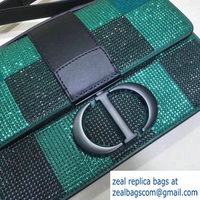 Dior 30 Montaigne Flap Bag with Sequins Check Green 2019
