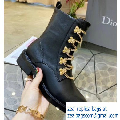 Dior Chain Lace Boots Black 2019 - Click Image to Close