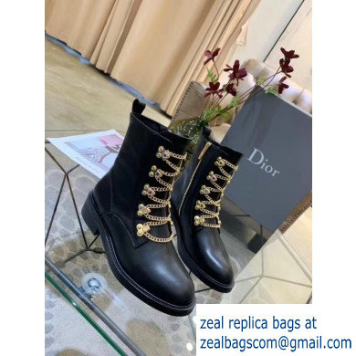 Dior Chain Lace Boots Black 2019