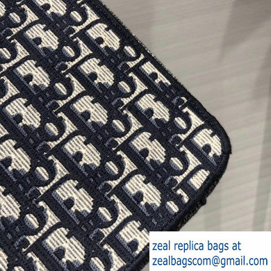 Dior Cosmetic Case Bag in Oblique Canvas Blue 2019
