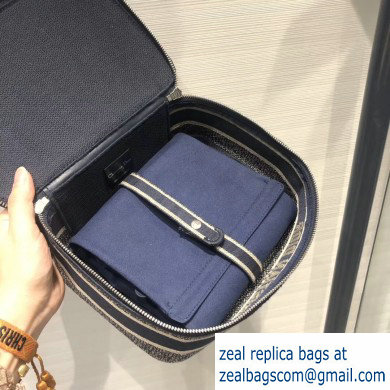 Dior Cosmetic Case Bag in Oblique Canvas Blue 2019
