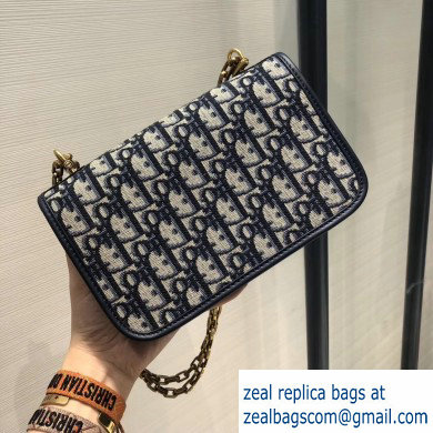 Dior Dioraddict Mini Flap Bag in Oblique Canvas Blue 2019 - Click Image to Close