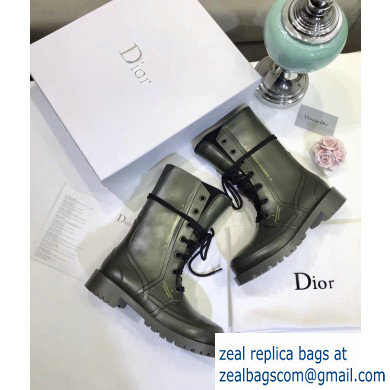 Dior Diorcamp Low Boots in Shiny Rubber Army Green 2019 - Click Image to Close